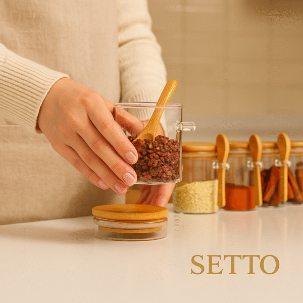 BambooSeal Glass Jar