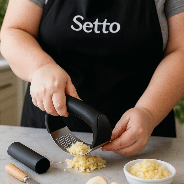 Stainless Steel Garlic Press Rocker Set