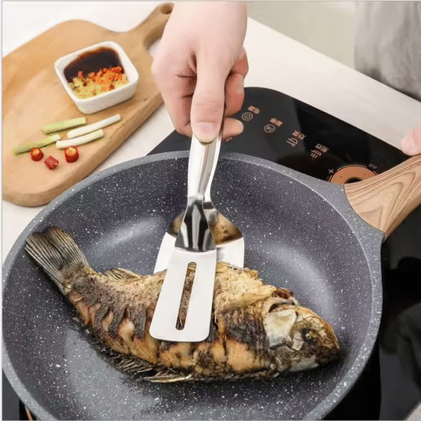 Stainless Steel Food Clamp & Spatula