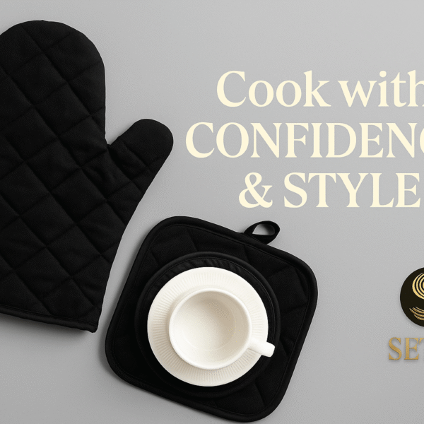 Heat-Resistant Oven Mitt & Pot Holder Set