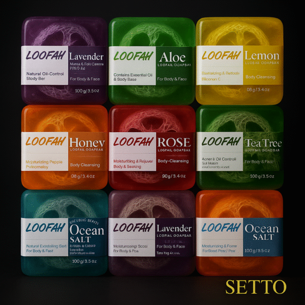 Loofah Natural Essential Oil Soap Bar